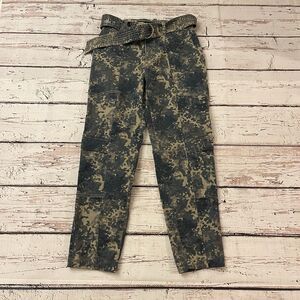 J Brand Women's Camo Military Pants Size 26 Inseam 26" With Match Belt
